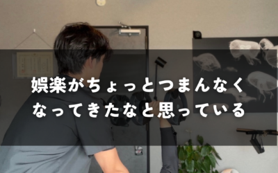 最近、音楽とかYouTubeの娯楽がちょっとつまんなくなってきたなと思っている